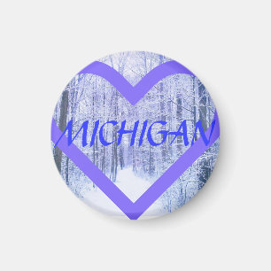 MAGNET MICHIGAN-WINTER-PUR<3BLU