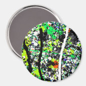 Magnet mit abstraktem Bild (Vorderseite/Rückseite)