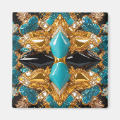 Magnet mit Bahamas Farbdesign (Vorne)