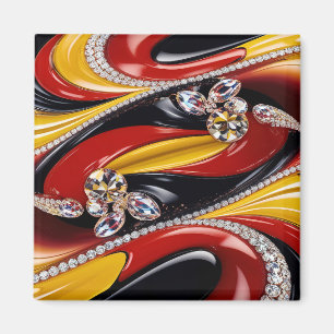 Magnet mit belgischen Farben Design