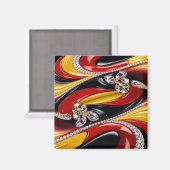 Magnet mit belgischer Farbgestaltung (Vorderseite/Rückseite)