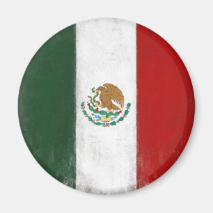 Magnet mit beunruhigter Flagge von Mexiko