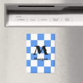 Magnet mit blauem karierten Hintergrund (In Situ (Geschirrspüler))