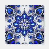 Magnet mit blauweißem Farbdesign (Vorne)