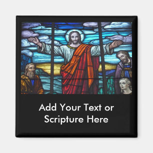Magnet mit Bleiglasfenster Jesus Christus