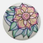 Magnet mit Blume der Meditation (Vorne)