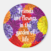 Magnet mit Blume für Freunde (Vorne)