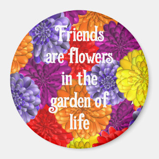 Magnet mit Blume für Freunde