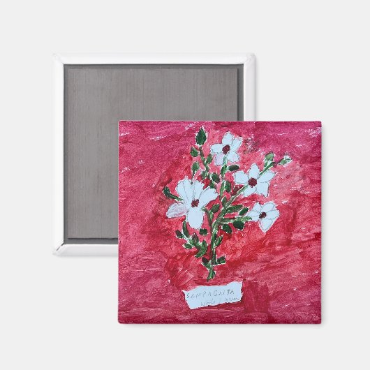 Magnet mit botanischem Design (Vorderseite/Rückseite)