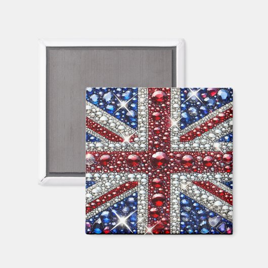 Magnet mit britischer Farbgestaltung (Vorderseite/Rückseite)