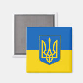 Magnet mit der Flagge der Ukraine (Vorderseite/Rückseite)