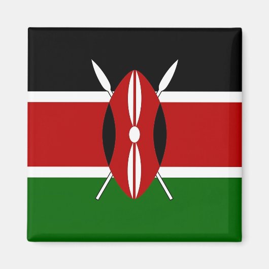 Magnet mit der Flagge Kenias (Vorne)