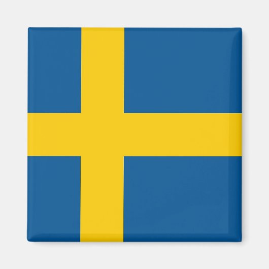 Magnet mit der Flagge Schwedens (Vorne)
