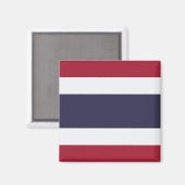 Magnet mit der Flagge Thailands (Vorderseite/Rückseite)