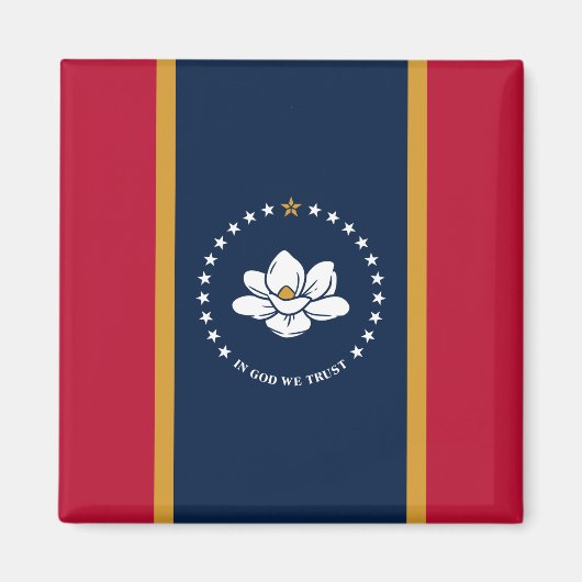 Magnet mit der Flagge von Mississippi (Vorne)