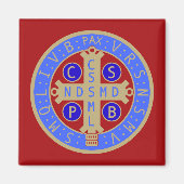 Magnet mit der Medaille von St. Benedikt (Vorne)