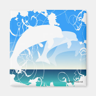 Magnet mit drei Delphinen