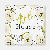 Magnet mit einem Muster Apfel gezeichnet. (Vorne)