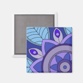 Magnet mit einer Blumenkunst (Vorderseite/Rückseite)