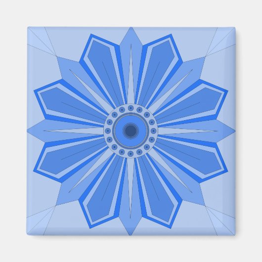 Magnet mit einer Kunst der Blume (Vorne)