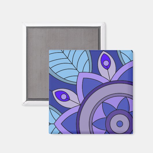Magnet mit einer Kunst der Blume (Vorderseite/Rückseite)