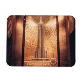 Magnet mit Empire State Gebäude Plaque Foto