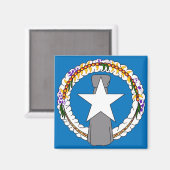 Magnet mit Fahne der Nördlichen Mariana-Inseln - U (Vorderseite/Rückseite)