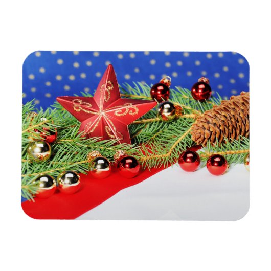 Magnet mit festlichem Weihnachts Motiv (Horizontal)