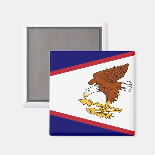 Magnet mit Flag Amerikanisch-Samoa-USA (Vorderseite/Rückseite)