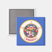 Magnet mit Flag Minnesota Staat - USA (Vorderseite/Rückseite)