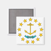 Magnet mit Flag von Rhode Island Staat - USA (Vorderseite/Rückseite)
