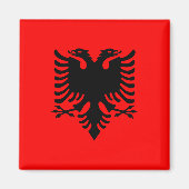 Magnet mit Flagge Albaniens (Flamuri i Shqipërisë) (Vorne)