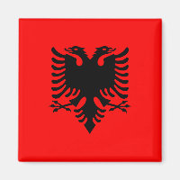 Magnet mit Flagge Albaniens (Flamuri i Shqipërisë)