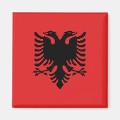 Magnet mit Flagge Albaniens (Flamuri i Shqipërisë) (Vorne)