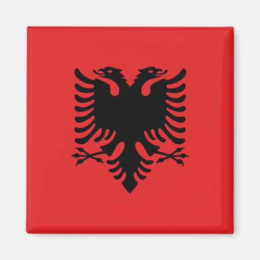 Magnet mit Flagge Albaniens (Flamuri i Shqipërisë) (Vorne)