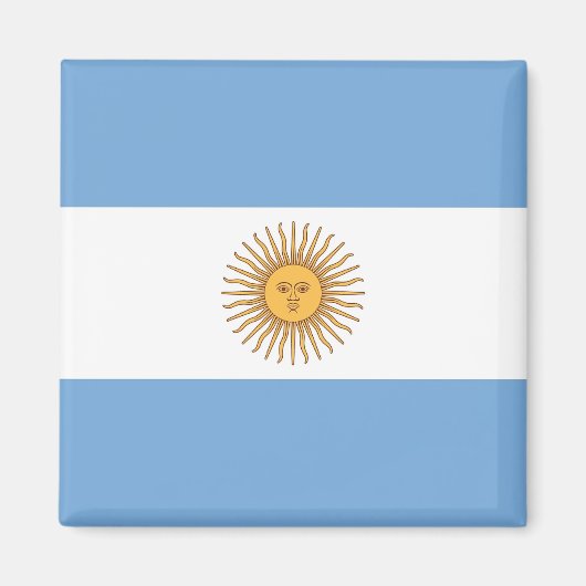 Magnet mit Flagge Argentiniens (Vorne)