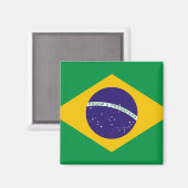 Magnet mit Flagge Brasiliens (Vorderseite/Rückseite)