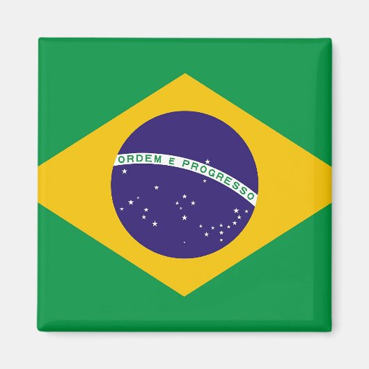 Magnet mit Flagge Brasiliens (Vorne)