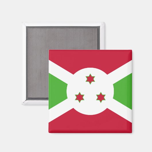 Magnet mit Flagge Burundis (Vorderseite/Rückseite)