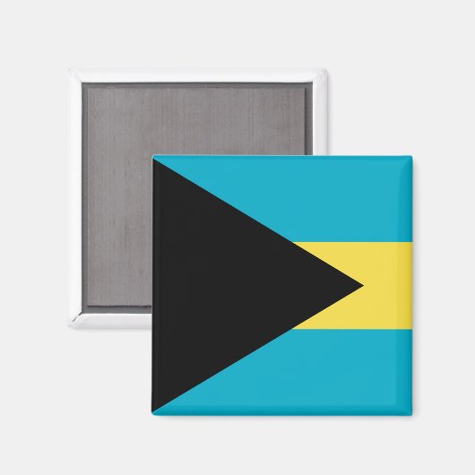 Magnet mit Flagge der Bahamas (Vorderseite/Rückseite)
