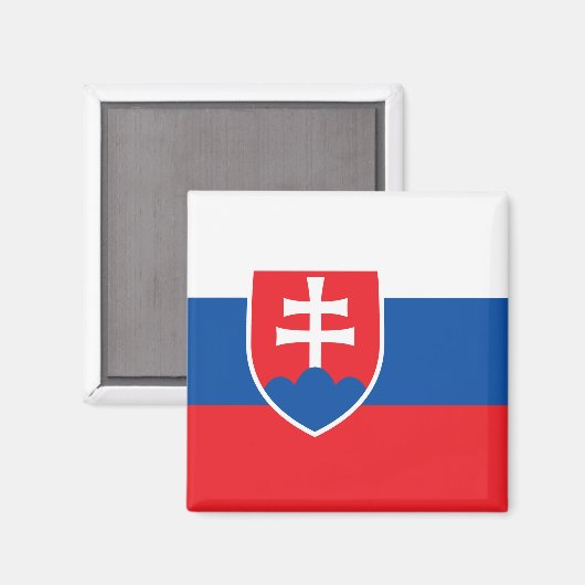 Magnet mit Flagge der Slowakei (Vorderseite/Rückseite)