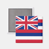 Magnet mit Flagge des Hawaii-Staat - USA (Vorderseite/Rückseite)