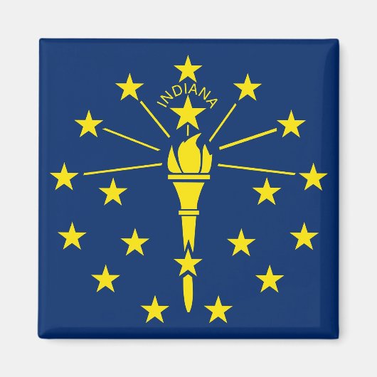 Magnet mit Flagge des Indiana-Staat - USA (Vorne)