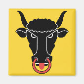 Magnet mit Flagge des Kantons Uri, Schweiz (Vorne)