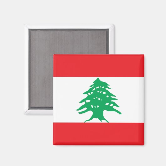 Magnet mit Flagge des Libanon (Vorderseite/Rückseite)