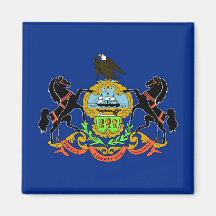Magnet mit Flagge des Pennsylvania-Staat - USA