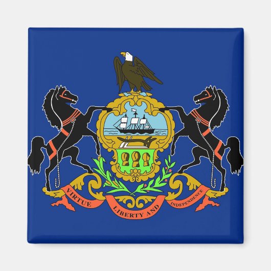 Magnet mit Flagge des Pennsylvania-Staat - USA (Vorne)