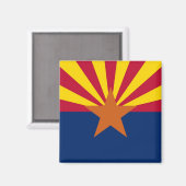 Magnet mit Flagge des Staat Arizona - USA (Vorderseite/Rückseite)