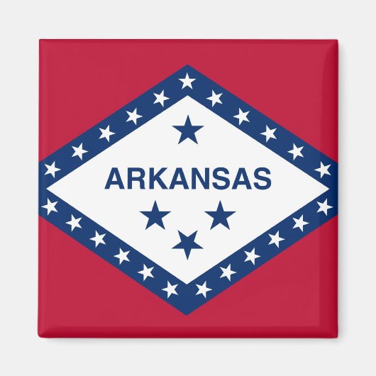 Magnet mit Flagge des Staat Arkansas - USA (Vorne)