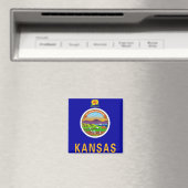Magnet mit Flagge des Staat Kansas - USA (In Situ (Geschirrspüler))